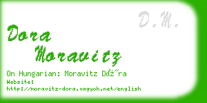 dora moravitz business card